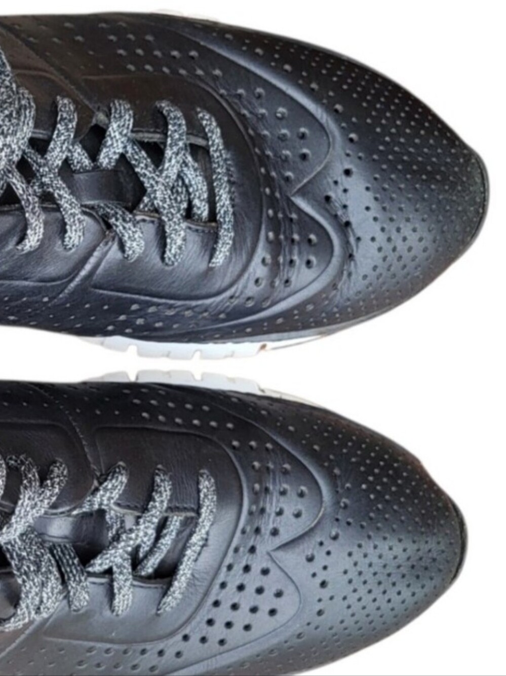 Cole Haan Zerogrand Leather Laser Cut Black Casual Sneaker Loafer Shoe Men 11.5 - Picture 7 of 14